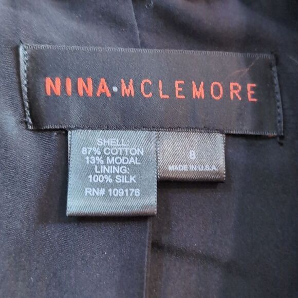 Nina McLemore Animal Print Velvet Jacket Sz 8 - Picture 3 of 6